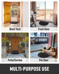 tchdio Door Mat Outdoor Indoor Entrance Doormat-Semicircular Durable Rubber N…