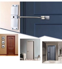 2 Pack Black Automatic Door Closer Zinc Alloy Safety Closer Adjustable.30 B