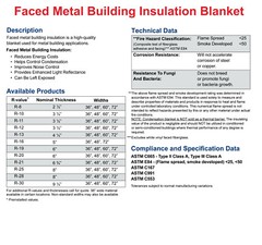 Custom Insulation Kit for 25x30x10 Steel Building Pre-cut Rolls 4″ R13 White NEW