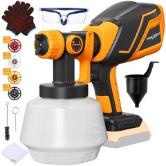 Cordless Paint Sprayer for DW 20V Battery, 1200ML for Home Renovation and Car