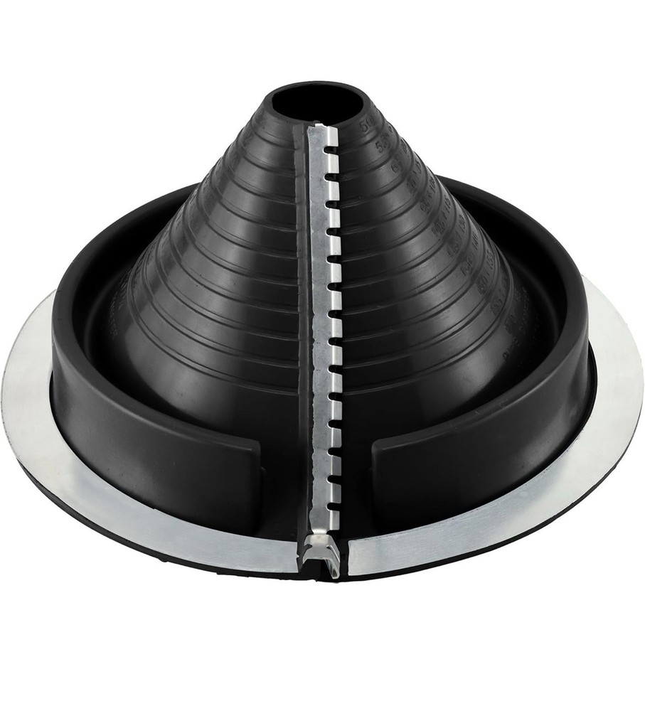 RF802B (2″ – 7-1/4″) RETROFIT BLACK EPDM Flexible Pipe Flashing Dektite