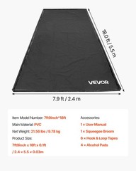 Containment Mat, 7 ft 9 in x 18 ft, Non-Slip PVC Garage Floor Mat with a Cleanin