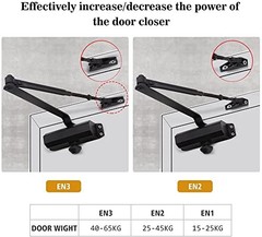 Automatic Door Closer Adjustable Speed Light Duty EN1154 Certified