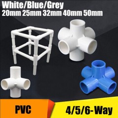 PVC 4/5/6-Way Equal Water Supply Pipe Fittings Adapter Connector ID 20mm-50mm