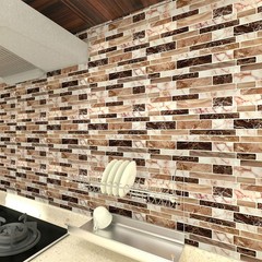 WOWSTAR 10-Sheet Peel and Stick Backsplash Tile for Kitchen, Rustic PVC