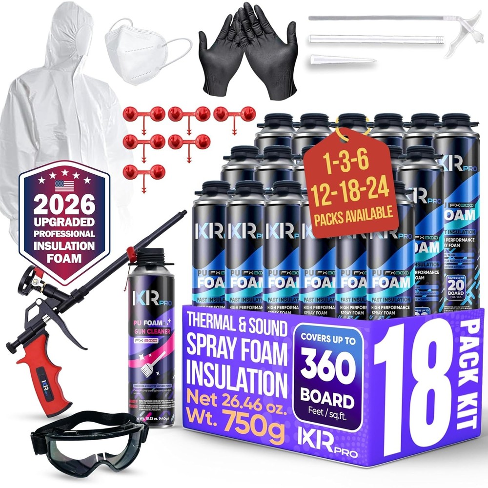 ixirpro Spray Foam Insulation Kit (18 PK Kit-26.46oz) Expanding Sealant