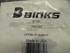 Binks 6-191 Model 21 Gun Kit