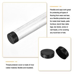Black 190mm Rubber End Caps Round Vinyl Plug Insert Rubber Flexible