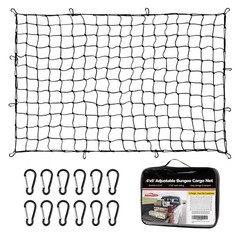 Cargo Net for Pickup Truck Bed 4’x6′ (Stretches to 8’x12′) – Bungee Mesh with…