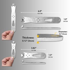 QMARK Fence Wire Twister Tool Set, T-Post Clip Tool, Stainless Steel, 3.8…