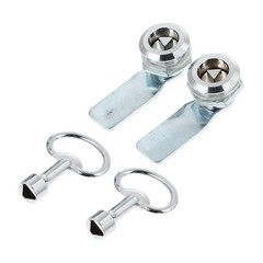 3 PCS Lock for Cabinet Doors Heavy Duty Triangle Toolbox Locks Baby Proof