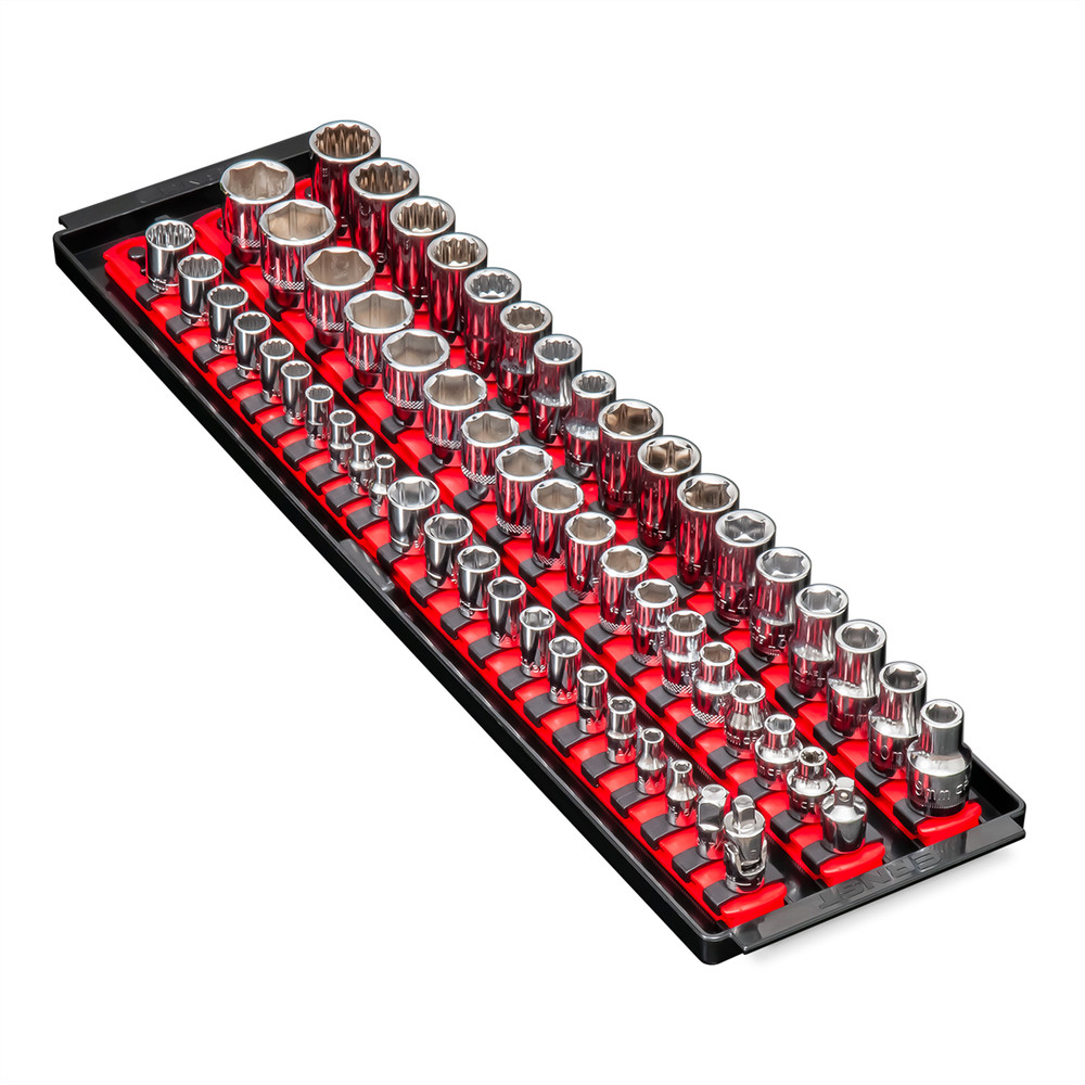 Ernst Mfg. 3 Rail Twist Lock Socket Boss 18″, Red – 1/4″, 3/8″ & 1/2″ 8450
