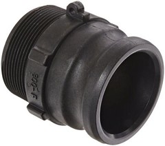 Banjo 300F Polypropylene Cam & Groove Fitting, 3″ Male Adapter x NPT Male