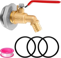 2″ Drum Faucet for 55 Gallon Drum, 1″ Brass Barrel Spigot Faucet with EPDM Gaske