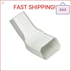 Amerimax 37064 Transition Elbow, Vinyl, White