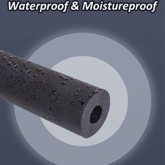 1-1/2″ ID Non-Flammable Foam Pipe Insulation – 6FT Black Nitrile Rubber Tubing