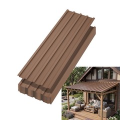 10Pcs Metal Roofing Panels 60.63 x17.72″ Waterproof Corrugated Metal Roof Panels