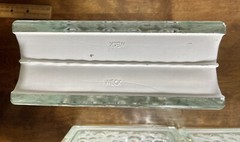 VINTAGE WECK WINDOW BLOCKS/GLASS BLOCKS, RECLAIMED BUBBLE/SEASCAPE PATTERN SET 4