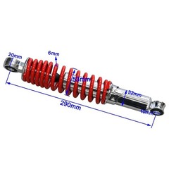 Front Swing Arm Suspension Kit Spindles Drum Hubs Red 290mm 400LBS Shock ATV UTV