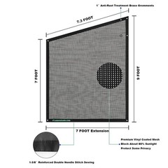leaveshade RV Awning Side Sun Shade Screen (9’X7′) Mesh Screen Shade for Camp…