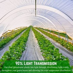 Clear Greenhouse Plastic Sheeting 6 Mil 12 FT x 25 FT UV Resistant Polyethylene
