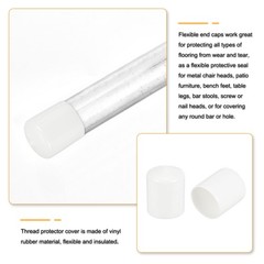 4Pcs White 38mm Rubber End Caps Round Vinyl Plug Insert Rubber Flexible