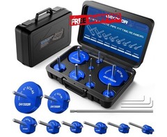 Kit de 8 piezas para escariar tuberías de PVC con cabezales de 1/2″, 3/4″, 1″, 1