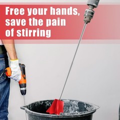4 Pcs 11 Inch Paint Stirrer for Drill, Paint Mixer Attachment, Helix Epoxy Mi…