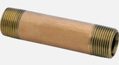 Anderson Metals 1/4 In. x 2 In. Red Close Brass Nipple 38300-0420 Anderson