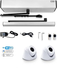 Automatic Swing Touch Free Motion Sensor Door Opener with Two Silver AI Sensors
