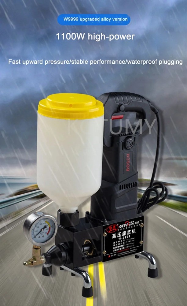 220V/1100W Epoxy/Polyurethane Foam Injection Pump Crack Repair and Plugging