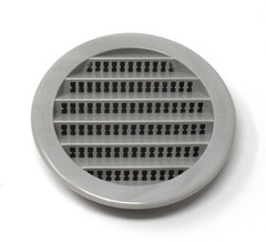 3″ Grey Round Plastic Louver Soffit Air Vent Grille Cover – 12 Pack