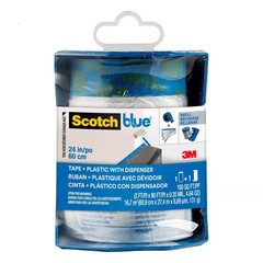 Scotchblue Pre-Taped 24 In. X 30 Yds. Painter’S Plastic Sheeting with Dispenser