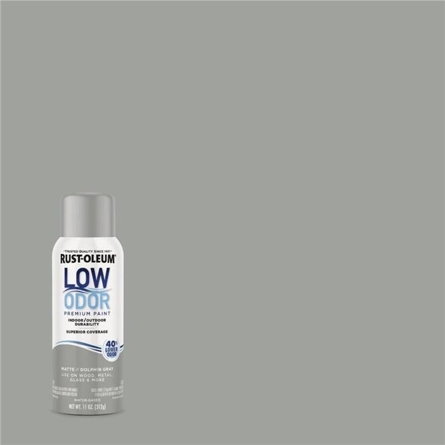Rust-Oleum 156865 11 oz Low Odor Water-Based Spray Paint Dolphin Gray