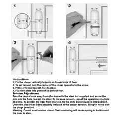 KC16HD Safety Spring Door Closer – Easy to Install to Convert Hinged Doors to…