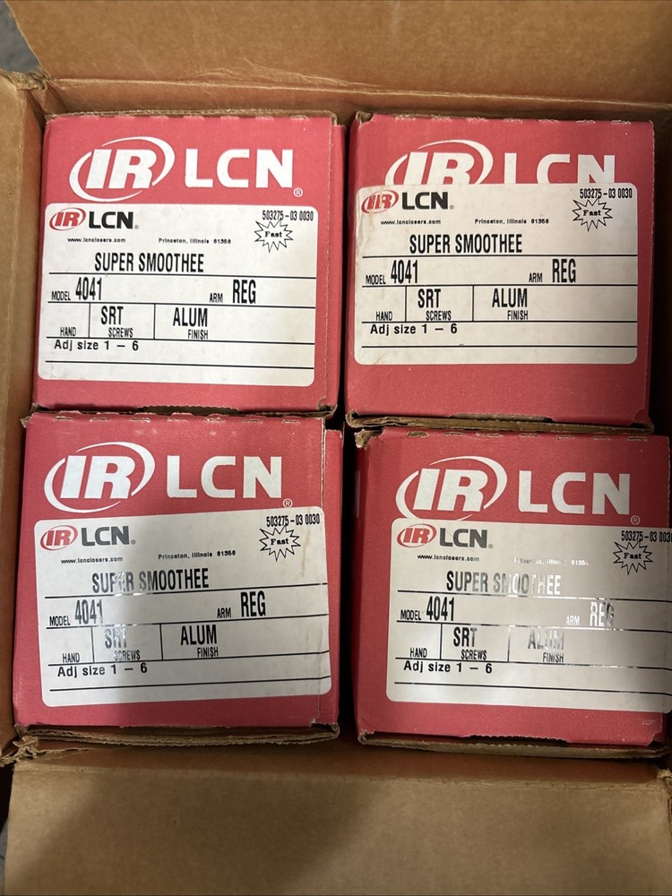 NEW IR LCN Super Smoothee 4041 Rw/PA Commercial Aluminum Door Closer (SRT Screws