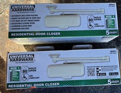 2 Ea Door Closers: Universal Hardware Doors & Hardware Heavy-Duty Ivory Finish