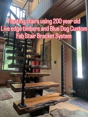 Universal Bolt on Floating Stair Riser Brackets