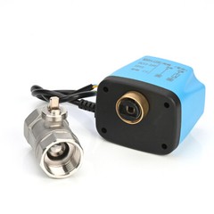 AC220 DC24V Electric Two-Way Ball Valve Stainless Steel N/C N/O DN15-DN32 Valve