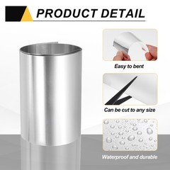 6in x 3.3ft Aluminum Flashing Roll, 0.5mm Metal Roof Panels for House Repair