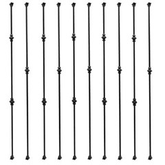 Square Wrought Iron Balusters 1/2″ with Swivel Shoes 10-Pack