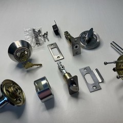 Schlage Cylindrical Door Lever Lock Set Satin Chrome with Key Complete