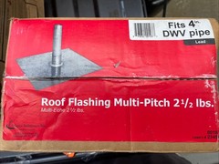 LOT OF 3!!! – ROOF FLASHING -lead – Multi Pitch 2-1/2 lb Fits 4 in. DWV Pipe