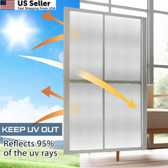 Frienda Rv Window Reflective Insulation Roll 24inch*10ft 24inch*10ft, Silver