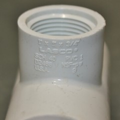 (50) Lasco Fittings Reducer Tee Fittings 402-131BC, 1″ Socket x 0.75″ NPT Sch 40