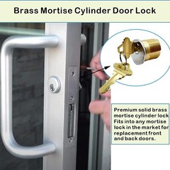 2PCS Mortise Lock Cylinders Adams Rite Type Keys Different SC1 Keys Brass