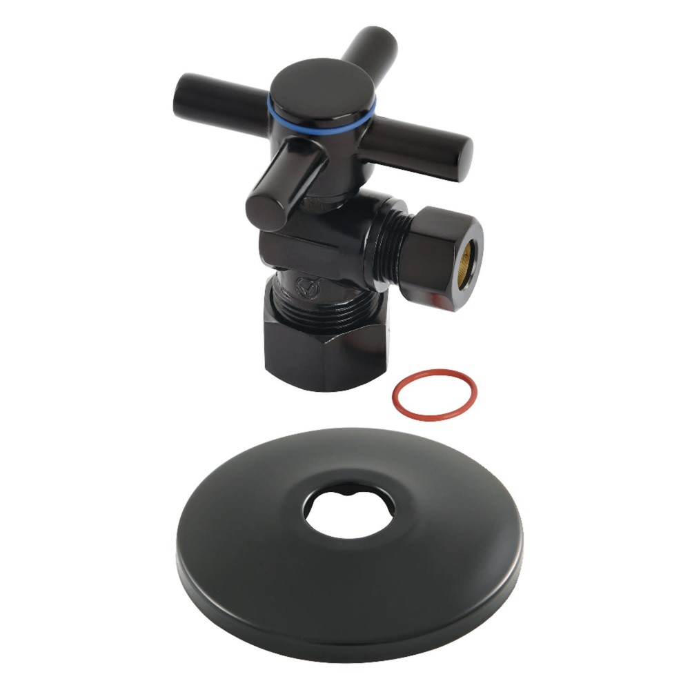Kingston Brass CC5330.DXK 2-1/8″H Quarter Turn Angle Stop Valve – Black
