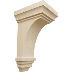 Ekena Millwork CORW04X04X08JERW 4-in. W x 4.75-in. D x 8-in. H, Rubberwood
