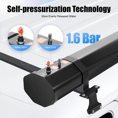 18L Portable Pressurized Water Tank Camping Shower with Spray Hose for Overland