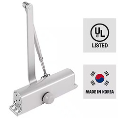 Aluminum Commercial Door Closer with Adjustable 3 Valve Mechanism, Back Check, S